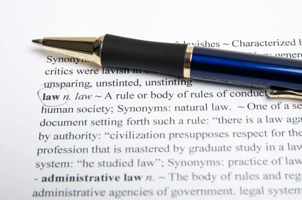 Law translation dictionary — Stock Photo, Image