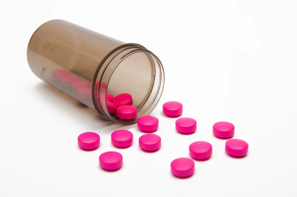 ピンクの錠剤 ストック画像