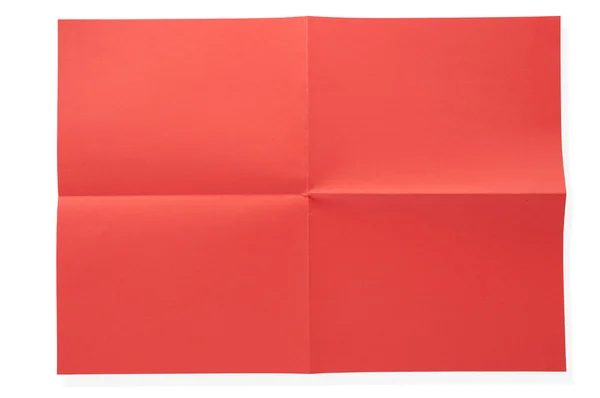 Rode gevouwen papier Rechtenvrije Stockafbeeldingen