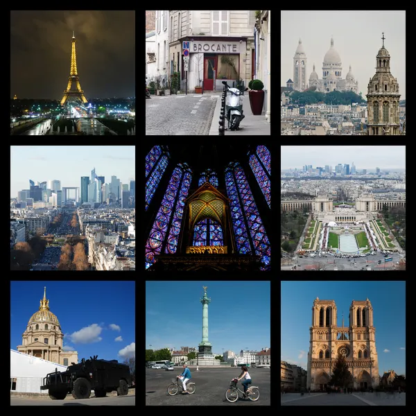 Collage of Paris punti di riferimento Foto Stock