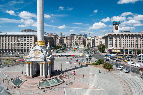 Maidan square or square of Independence in Kiev, Ukraine