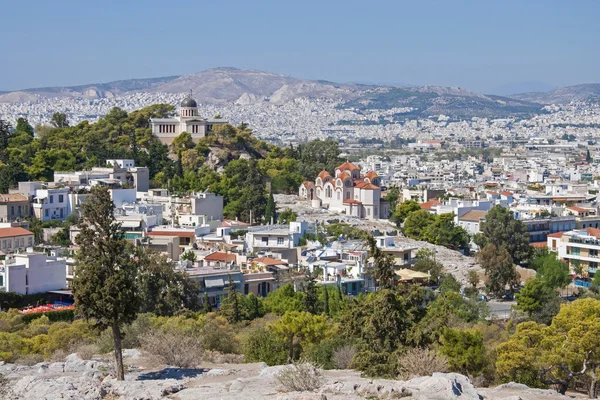 Ein panorama von athens von der akropolis — Stockfoto