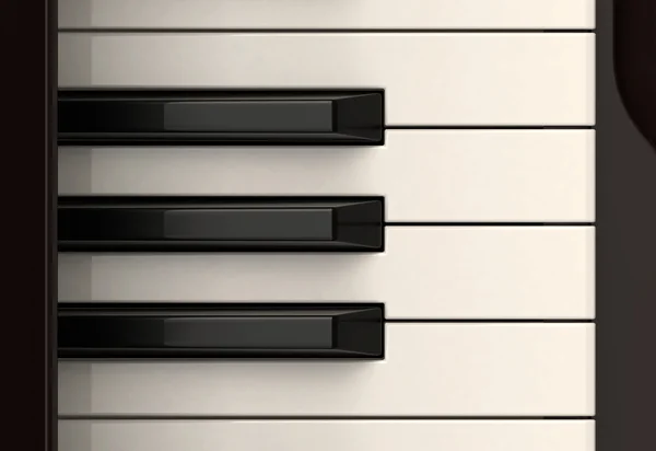 Klasická klávesnice klavíru close-up shot — Stock fotografie