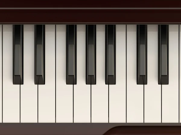 Classic piano keyboard close-up shot — Stock Photo, Image