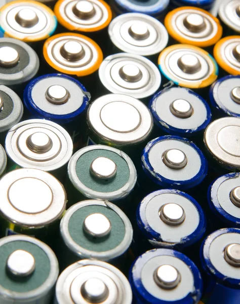 Używane akumulatory — Zdjęcie stockowe