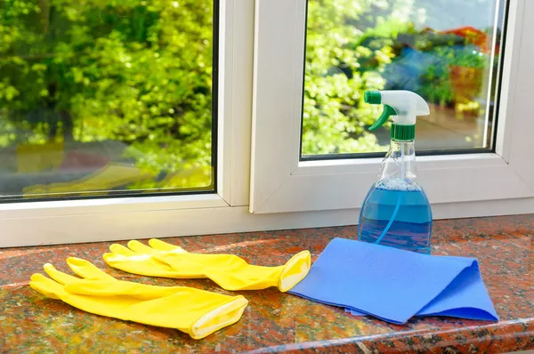 Plastic vinyl window — Stock Photo, Image