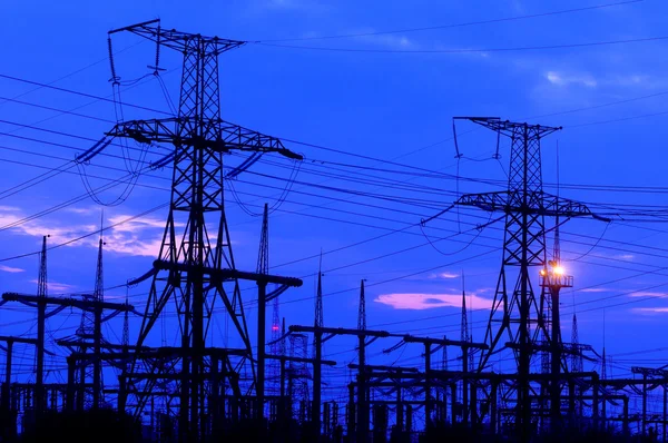 Electric power transmission — Stock Photo, Image