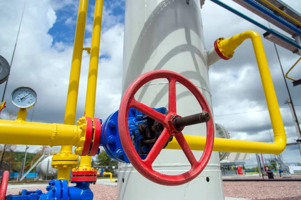 Pipeline Equipment Natural Gas Compressor Station — Stock Photo, Image