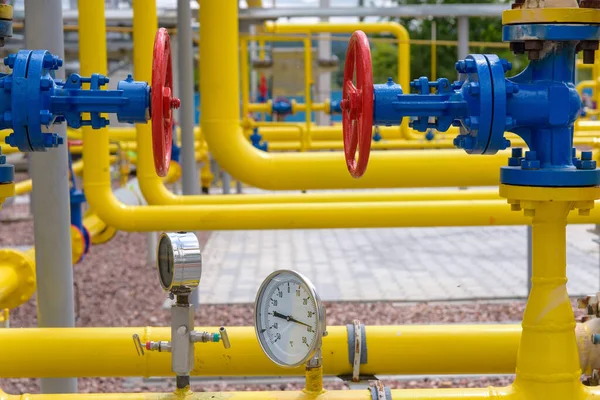 Pipeline Equipment Natural Gas Compressor Station — Stock Photo, Image