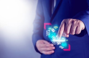 belge bilgi sistemi iş dünyası internet teknolojisi konsepti geleceğin wifi ofis bilgileri.