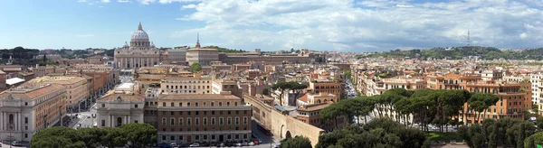 Panoramisch zicht op de stad van Vatikaan Stockfoto