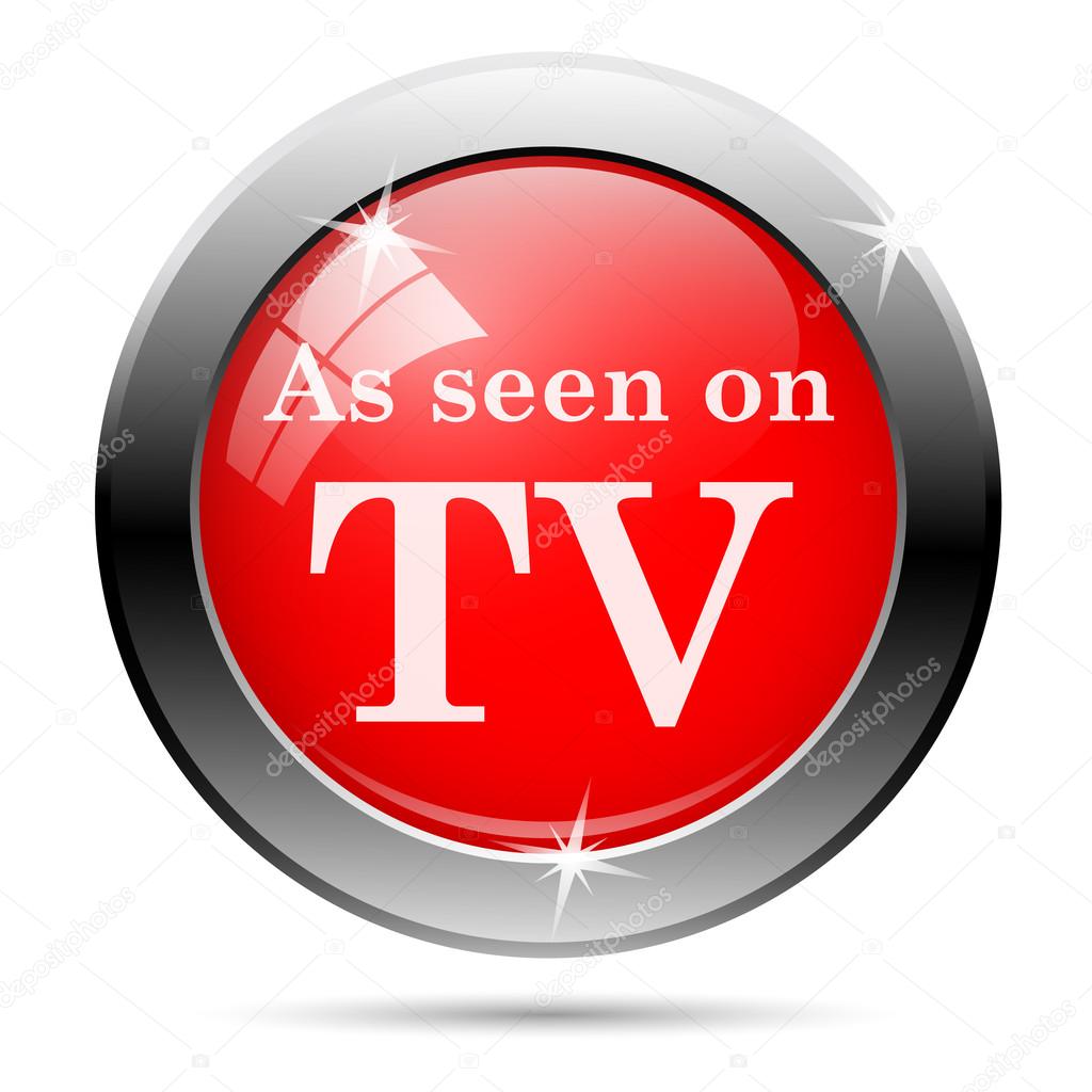 As seen on tv icon with white on red background