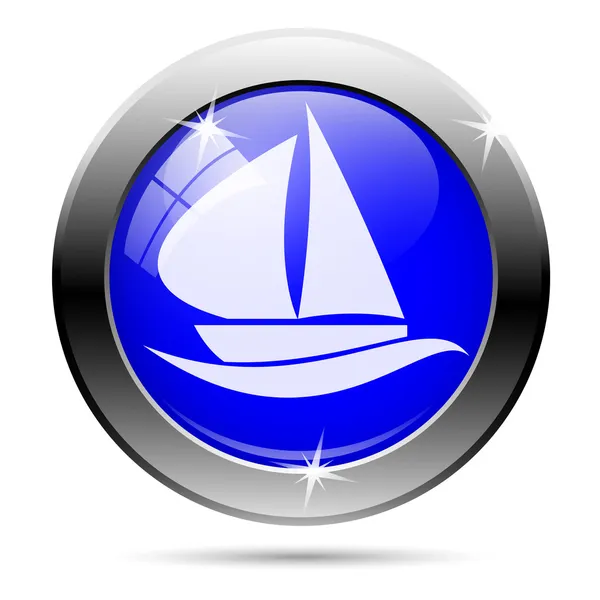 Icône bateau à voile — Image vectorielle