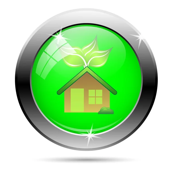 Icono de casa verde — Foto de Stock