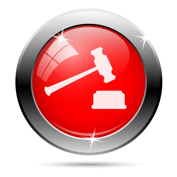 Judge hammer icon — Stock Photo, Image