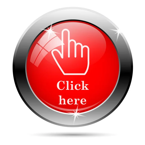 Click here icon — Stock Photo, Image