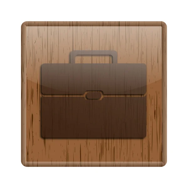 Wood shiny icon — Stock Photo, Image