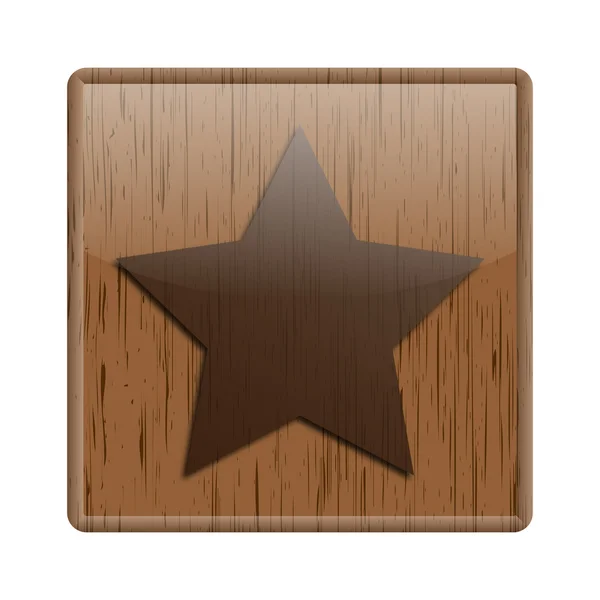 Icono brillante madera —  Fotos de Stock