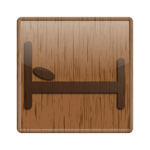 Wood shiny icon — Stock Photo, Image