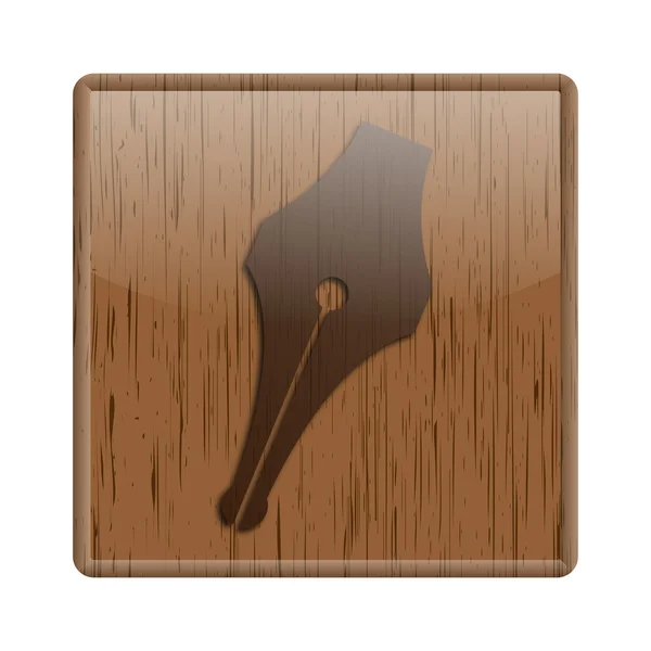 Hout glanzende pictogram — Stockfoto