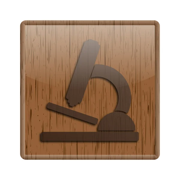 Wood shiny icon — Stock Photo, Image