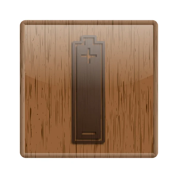 Wood shiny icon — Stock Photo, Image