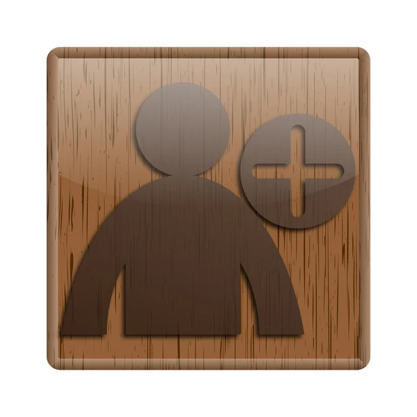 Hout glanzende pictogram — Stockfoto