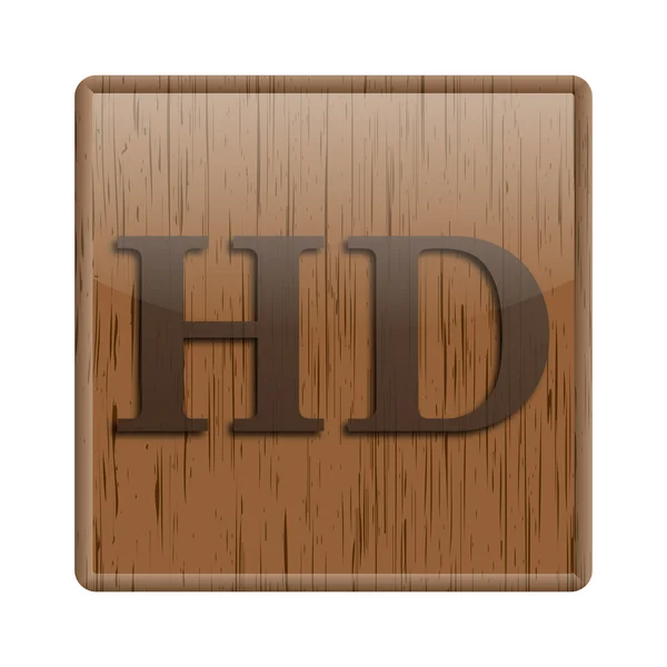 Dřevo lesklé ikona — Stock fotografie