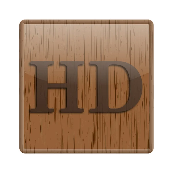 Wood shiny icon — Stock Photo, Image