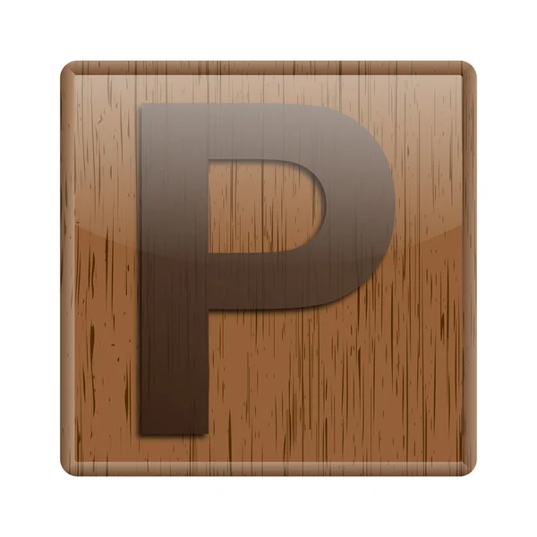 Wood shiny icon — Stock Photo, Image