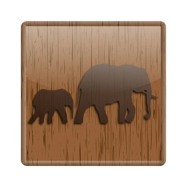 Wood shiny icon — Stock Photo, Image