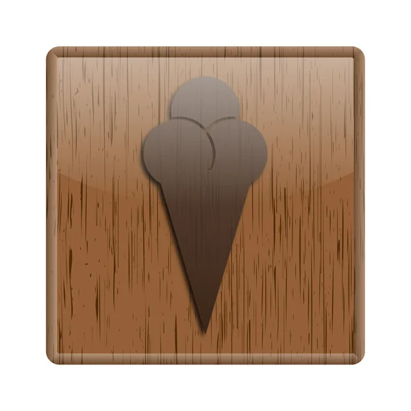 Wood shiny icon — Stock Photo, Image