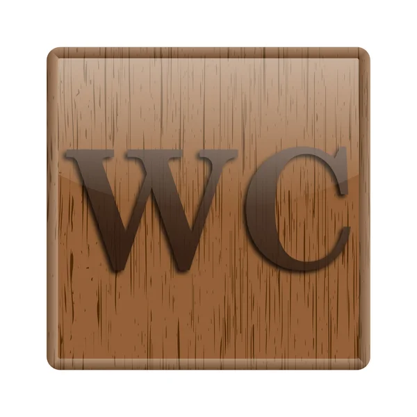 Wood shiny icon — Stock Photo, Image