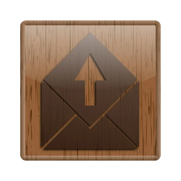 Wood shiny icon — Stock Photo, Image