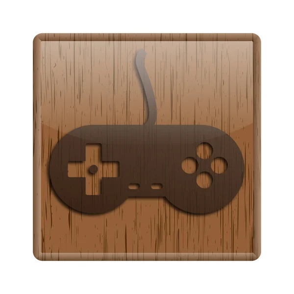 Wood shiny icon — Stock Photo, Image