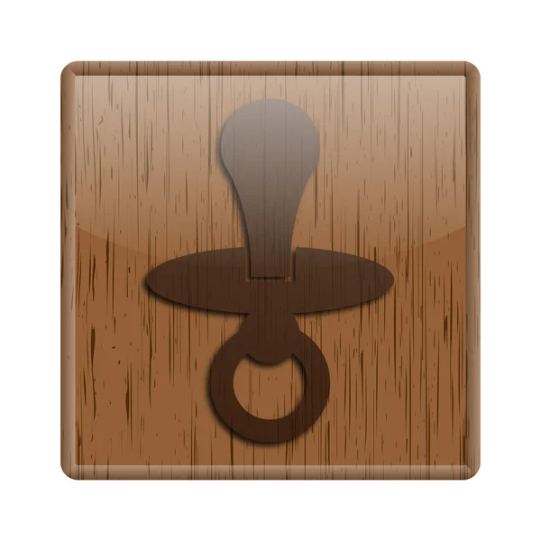 Wood shiny icon — Stock Photo, Image