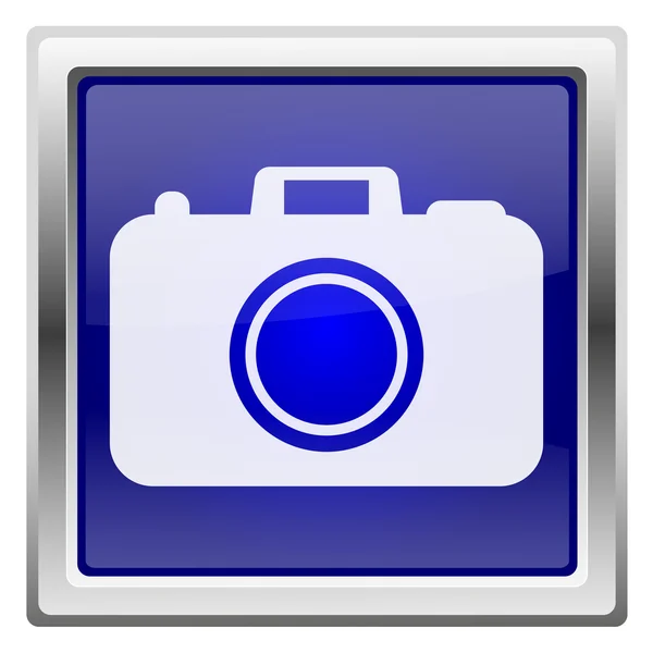 Niebieski błyszczący ikona — Zdjęcie stockowe