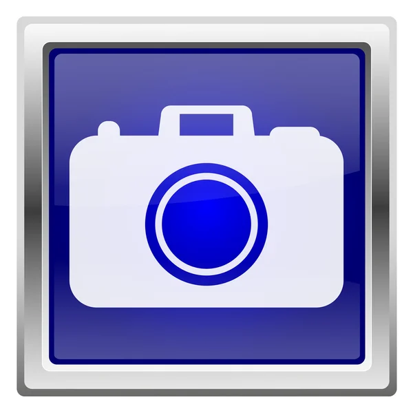 Blaues, glänzendes Symbol — Stockfoto