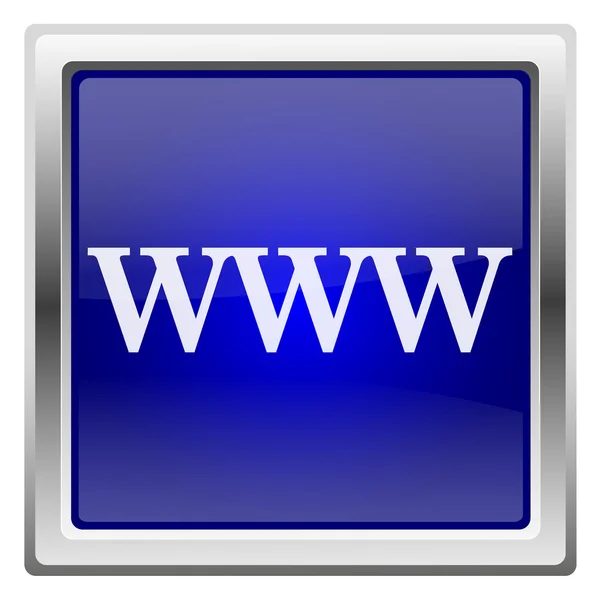 Modrý lesklý ikona — Stock fotografie