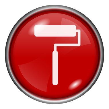 kırmızı yuvarlak parlak simge