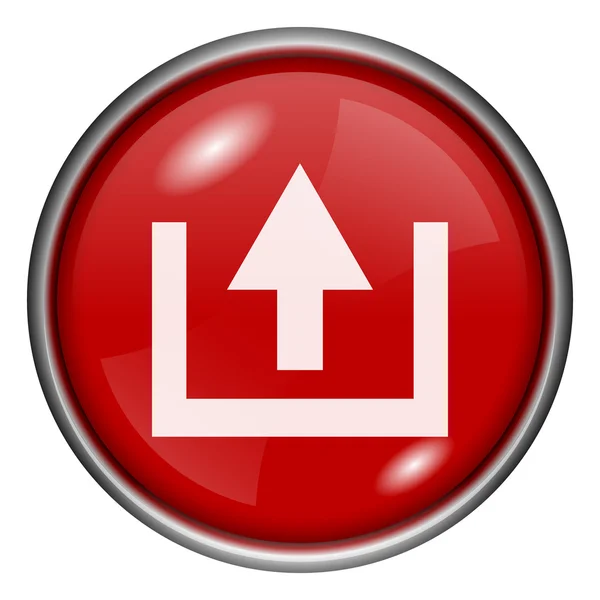 Rotes rundes Hochglanzsymbol — Stockfoto