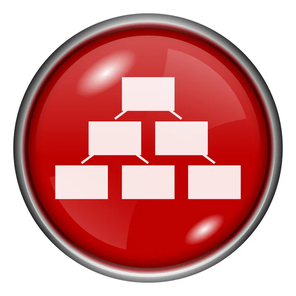 Red round glossy icon — Stock Photo, Image
