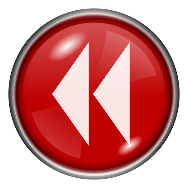 Röda runda blanka ikonen — Stockfoto