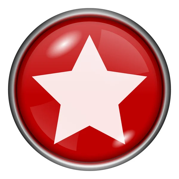 Red round glossy icon — Stock Photo, Image