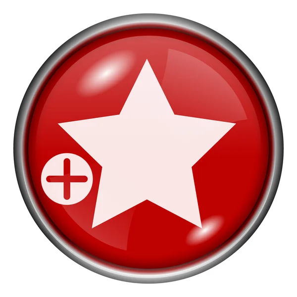 Red round glossy icon — Stock Photo, Image