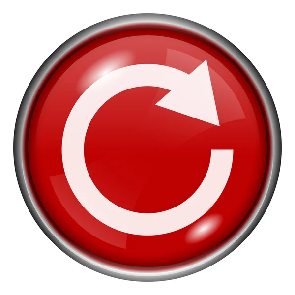 Red round glossy icon — Stock Photo, Image