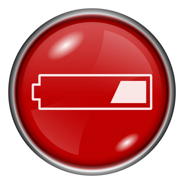 Červená kulatá lesklá ikona — Stock fotografie