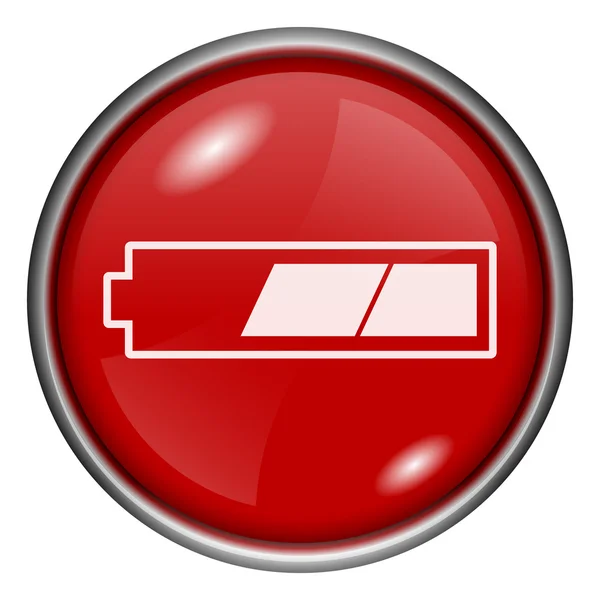 Czerwony okrągły ikona — Zdjęcie stockowe