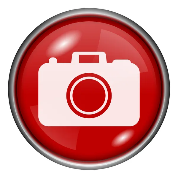 Icono brillante redondo rojo — Foto de Stock