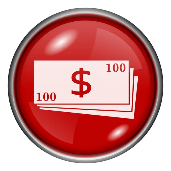 Red round glossy icon — Stock Photo, Image